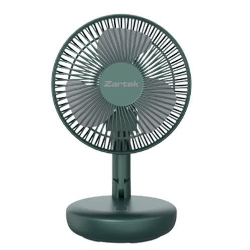 Zartek ZA-160-G USB Rechargeable Rotating Fan