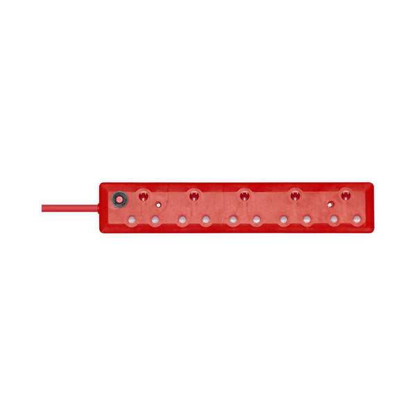 5-PORT DEDICATED RED COLOUR MULTIPLUG 5X16A - PWR-MP-5P-D-RED