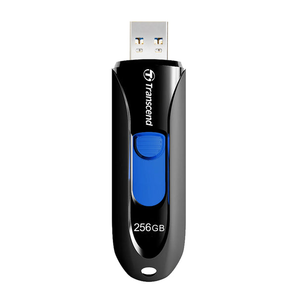 TRANSCEND 128GB JF790 USB3.1 GEN 1 CAPLESS FLASH DRIVE - BLACK AND BLUE-TS128GJF790K