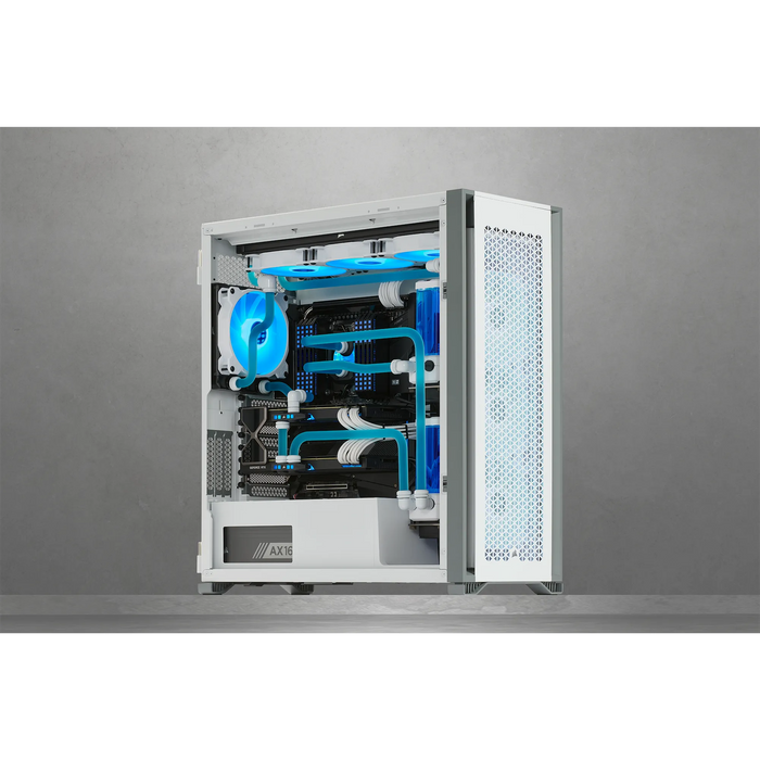 7000D Airflow White Tempered Glass Mid-Tower; 6x 3.5'' |  4x 2.5'' Drive Bays ; 480mm Radiator Compatible; 3x140mm fan incl