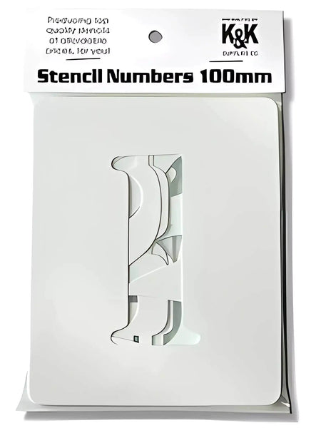 Stencil Set - Number set (0-9) 100mm - N100