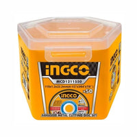 INGCO MCD1211550 Metal Cutting Discs, 115mm x 1.2mm x 22.2mm, 50pcs Abrasive Disc Set