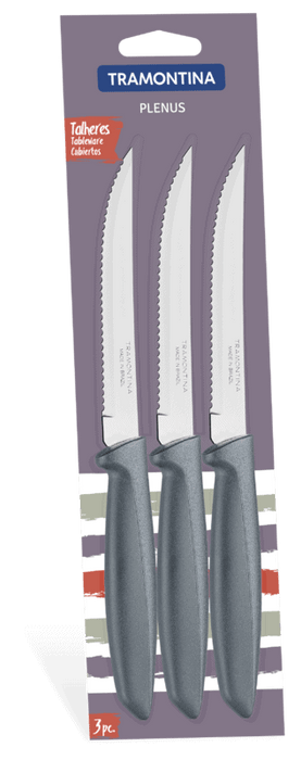 Tramontina Plenus 3-Piece Steak & Fruit Knife Set | Durable Kitchen Cutlery