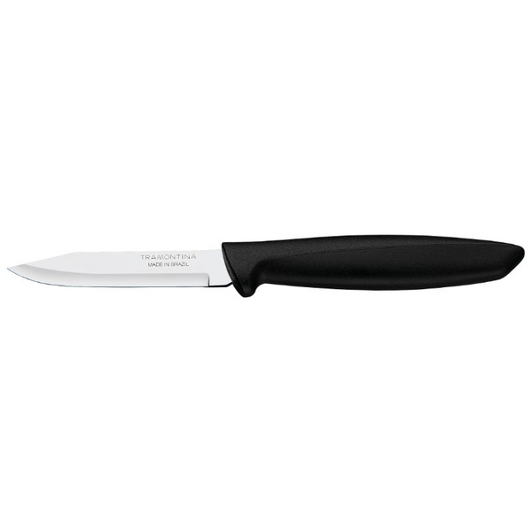 Tramontina 3" (8Cm) Paring Peeling Knife (Smooth Blade) Black. Loose Knife. - 23420/803