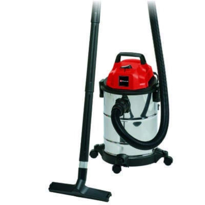 EINHELL TC-VC 1820 S Wet/Dry Vacuum Cleaner - Powerful Cleaning for Home & Workshop. Portable, Stainless Steel Tank. Buy Now!