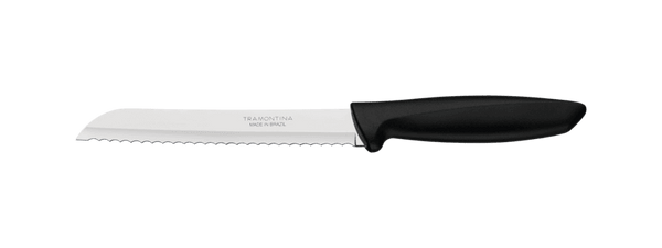 Tramontina 7" Bread Knife - Serrated Edge, Stainless Steel Blade, Black Handle Bread Knife