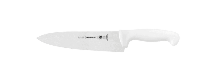 Tramontina 8-inch Chef Knife - White Handle Stainless Steel Kitchen Knife