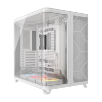 AIR 5400 RS-R ARGB Triple Chamber Mid-Tower PC Case ; 3x Fans Included; 2x 2.5'' ; 1x 3.5''  White-CC-9011319-WW