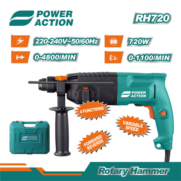 RH720 720W Power Action hammer drill