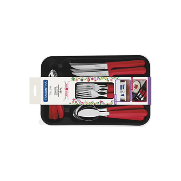 Tramontina 25Pc. Tableware Set (Red) - 23299/783