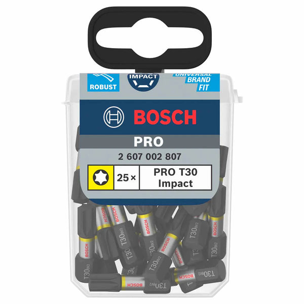 Bosch - Screwdriver Bit Impact T30 25mm 25pc - 2607002807