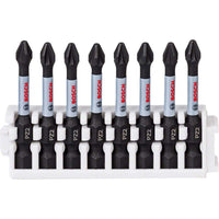 Bosch Impact Driver Bits PZ2 - 8-Piece Set. Durable Screwdriver Bits for High Impact Use