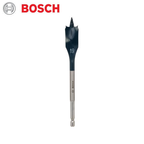 Bosch 19mm Spade Drill Bit - Wood Drilling, Self Cut Speed. Hex Shank for Woodworking.