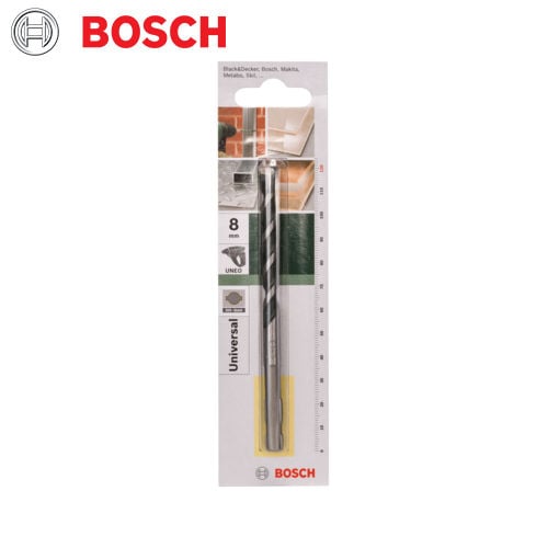 Bosch 8mm SDS-Quick Multi-Purpose Drill Bit - Uneo Compatible - Masonry, Wood, Metal Drilling