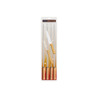 Tramontina BBQ Skewer Set: Stainless Steel Grilling Skewers, Knife & Fork, Wood Handles - Barbecue Tools