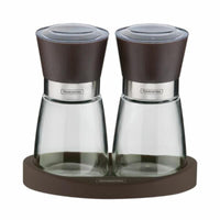 Tramontina Salt and Pepper Grinder Set - Brown Glass with Ceramic Grinders