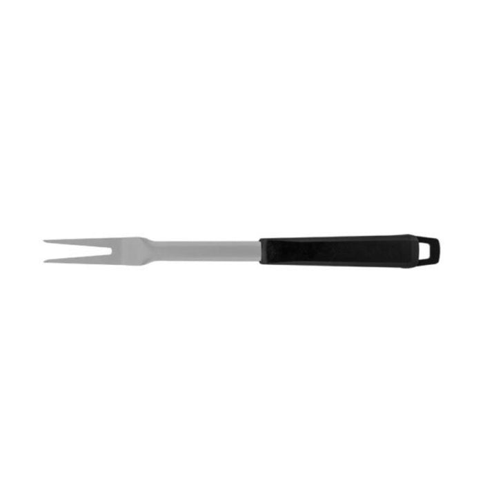 Carving Fork: Stainless Steel Barbecue Fork with Black Handle for Meat Cutting & Serving
