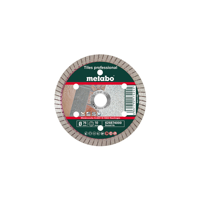 Metabo Diamond Tile Cutting Disc 76mm | Professional Tile Blade | Diamond Blade for Tiles