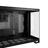 2500D Airflow Black Mid-Tower Dual Chamber PC Case; 2x 3.5'' |  2x 2.5'' Drive Bays; Up to 360mm Radiator compatible