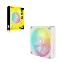 Corsair iCUE LINK LX120 RGB 120mm PWM Fan - Dual Light Loops – Requires iCUE LINK System Hub (Sold Separately) - White