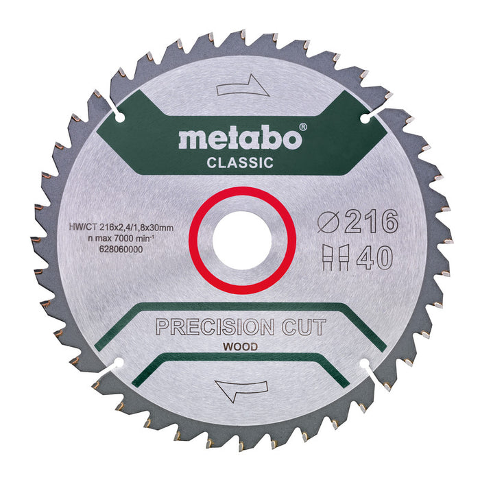Metabo Saw Blade Precision Cut Wood Classic