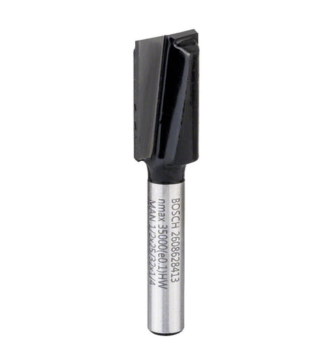 Bosch: Router bits  - Straight bits 1/4", D1 12,7 mm, L 19,5 mm, G 51 mm -  SKU: 2608628413
