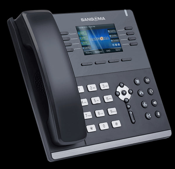 Sangoma - IP Phone S505 Mid Level Phone, 3.5 Inch Color screen, 35 Programable softkeys, 4 x VoIP ac