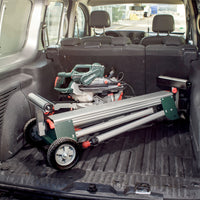 Metabo KSU 251 Mitre Saw Stand: Portable, Adjustable, Folding. Heavy Duty Saw Stand w/ Wheels