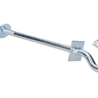 EXTRALINK 12/350mm Hook Bolt: Galvanized steel hanging bracket with square plate and washer for secure suspension.