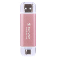 TRANSCEND 1 TB ESD310P USB3.2 TYPE A & C (USB 10Gbps) OTG COMPACT PORTABLE SSD  - Read 1050MB/s Write 950 MB/s - Pink-TS1TESD310P