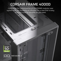 FRAME 4000D White Mid-Tower PC Case; 2x 3.5'' |  2x 2.5'' Drive Bays; Up to 360mm Radiator compatible; No Fans