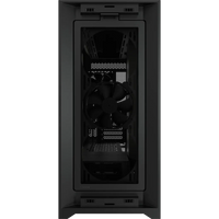5000D Airflow Black Tempered Glass Mid-Tower; Black - 4x3.5''; 2x2.5''; Up to 360mm Liquid Coolers - ATX Chassis