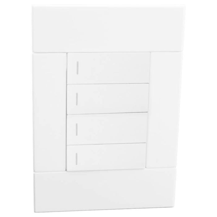 Major Tech Four Lever One-Way Switch WT (100mmx50mm) 2VW1114