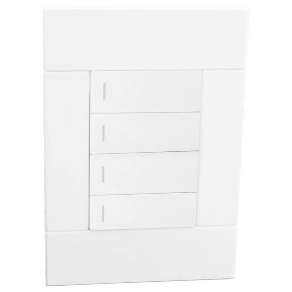 Major Tech Four Lever One-Way Switch WT (100mmx50mm) 2VW1114