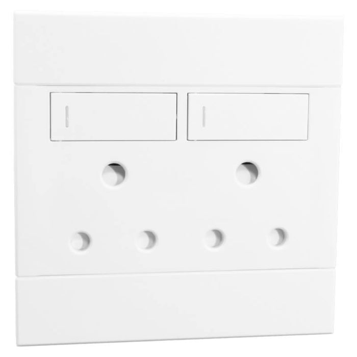 Major Tech VETi 2 - Double 16A RSA Socket White - Complete | 2VW222 - image 1