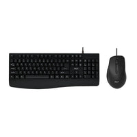 RCT Wired USB Keyboard & Mouse Combo | 104-Key Membrane Keyboard | AI Tool Key | Optical Mouse; 1000-3200 DPI RCT Peripherals