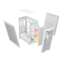 3200D RS ARGB Mid-Tower PC Case; 3x RS120 ARGB fans incl - White.