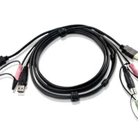 ATEN 1.8m USB HDMI to DVI-D KVM cable with Audio-2L-7D02DH