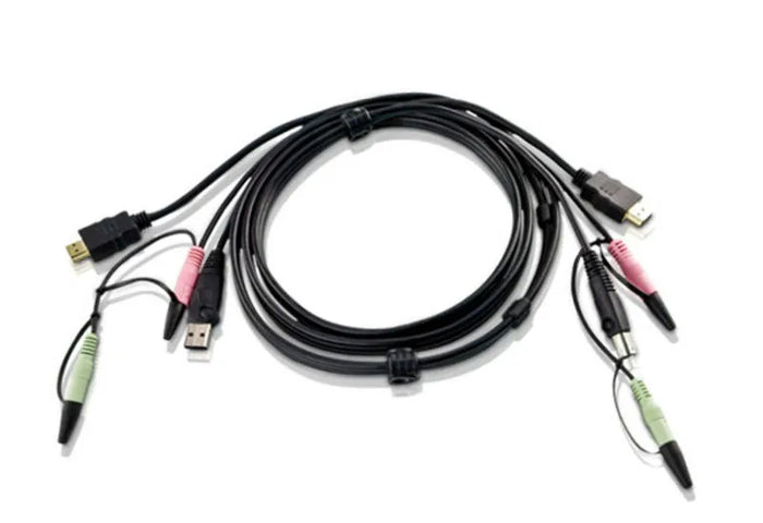 ATEN 1.8m USB HDMI to DVI-D KVM cable with Audio-2L-7D02DH