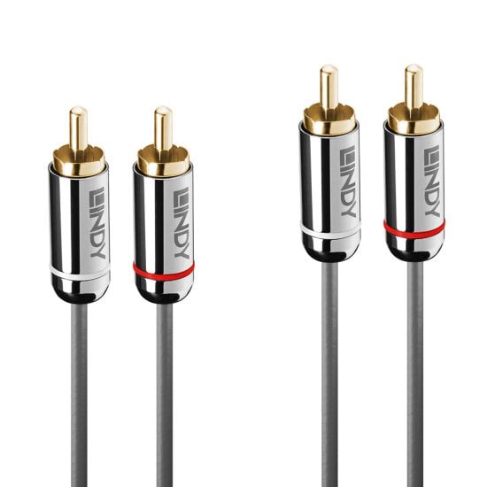 LINDY 5M 2X RCA MALE TO 2X RCA MALE CABLE (35663) - CAB-2RCA-2RCA-5ML
