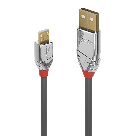 LINDY 2M USB2.0 AM TO MICRO-B CROMO CABLE (41595) - CAB-USB-MICROB-2M-CL