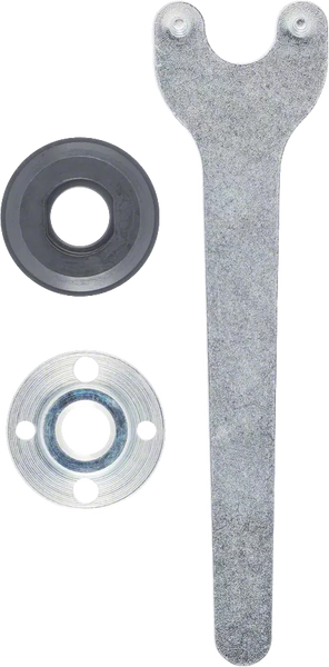 Bosch Clamping Set: Round Nut, Flange, 2-Hole Spanner - Grinder Accessories