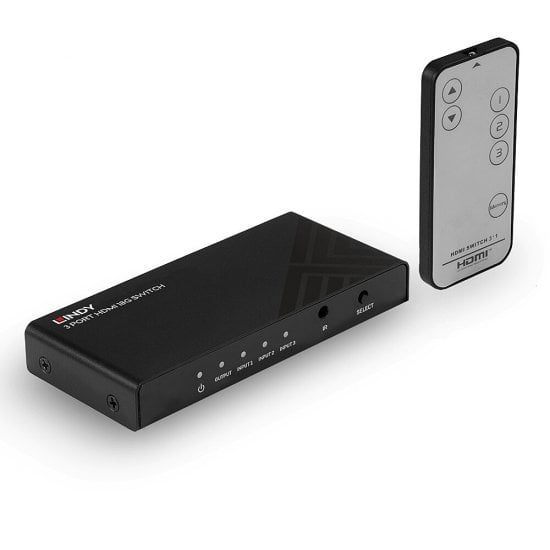 LINDY HDMI2.0 4K 3PORT UHD SWITCH (38243) - CNV-HDMI-4K-UHDL