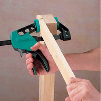 WOLFCRAFT EHZ EASY One-Hand Clamp 75-500 - 3023000. Woodworking clamp, DIY clamp, one hand operation.