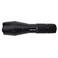 Zartek Extreme Bright Flashlight,
1000 Lm, 10W Aluminium, 
Focus flood to spot, 
USB Rechargeable, 18650 battery 2200mAH, mains plug in charger, pouch, tactical back switch