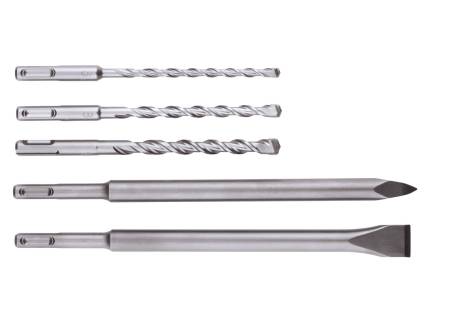 Metabo SDSPlus Drill Bit / Chisel Set , 5 Pieces - 630477000