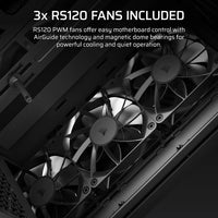 3200D RS Mid-Tower PC Case; 3x RS120 fans incl - Smoke.