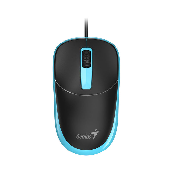GENIUS DX-123 1.5M USB CLASSIC OPTICAL MOUSE - BLACK/BLUE - MOU-DX-123-BLK-BLU