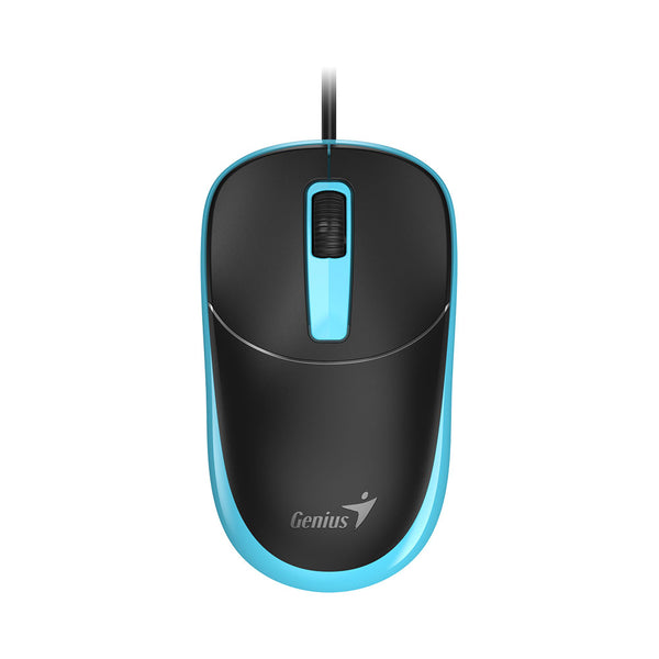 GENIUS DX-123 1.5M USB CLASSIC OPTICAL MOUSE - BLACK/BLUE - MOU-DX-123-BLK-BLU