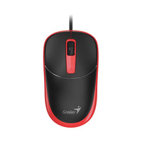GENIUS DX-123 1.5M USB CLASSIC OPTICAL MOUSE - BLACK/RED - MOU-DX-123-BLK-RED